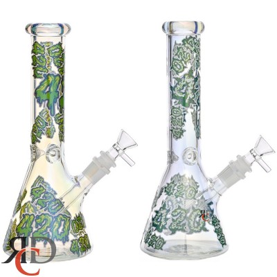 WATER PIPE BEAKER GLOW IN DARK WP12057 1CT